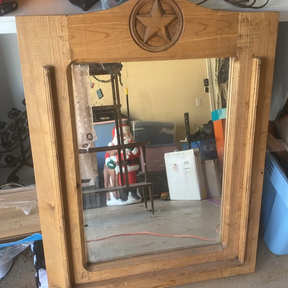 wooden mirror